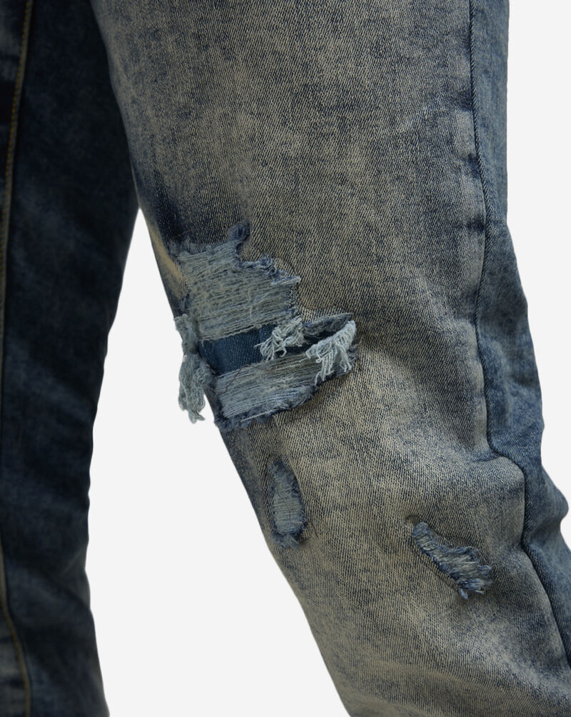 Jordan Craig Slim Distressed 5-Pocket Jeans JS2103-CAN Blue 3