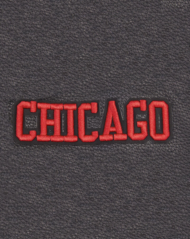 PRO STANDARD Chicago Blackhawks Retro Classic Rib Wool Varsity Jacket HCB667542-EBK cream 4