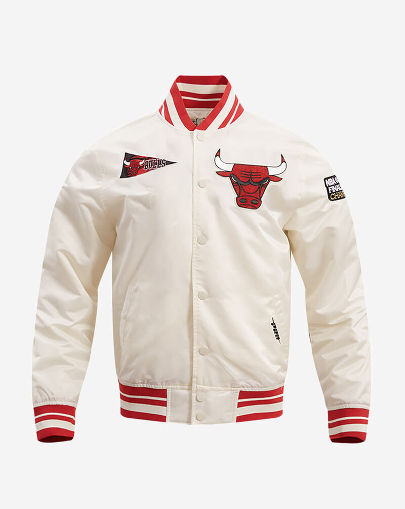 PRO STANDARD Chicago Bulls Retro Classic Rib Satin Jacket BCB656009-ERD cream 1