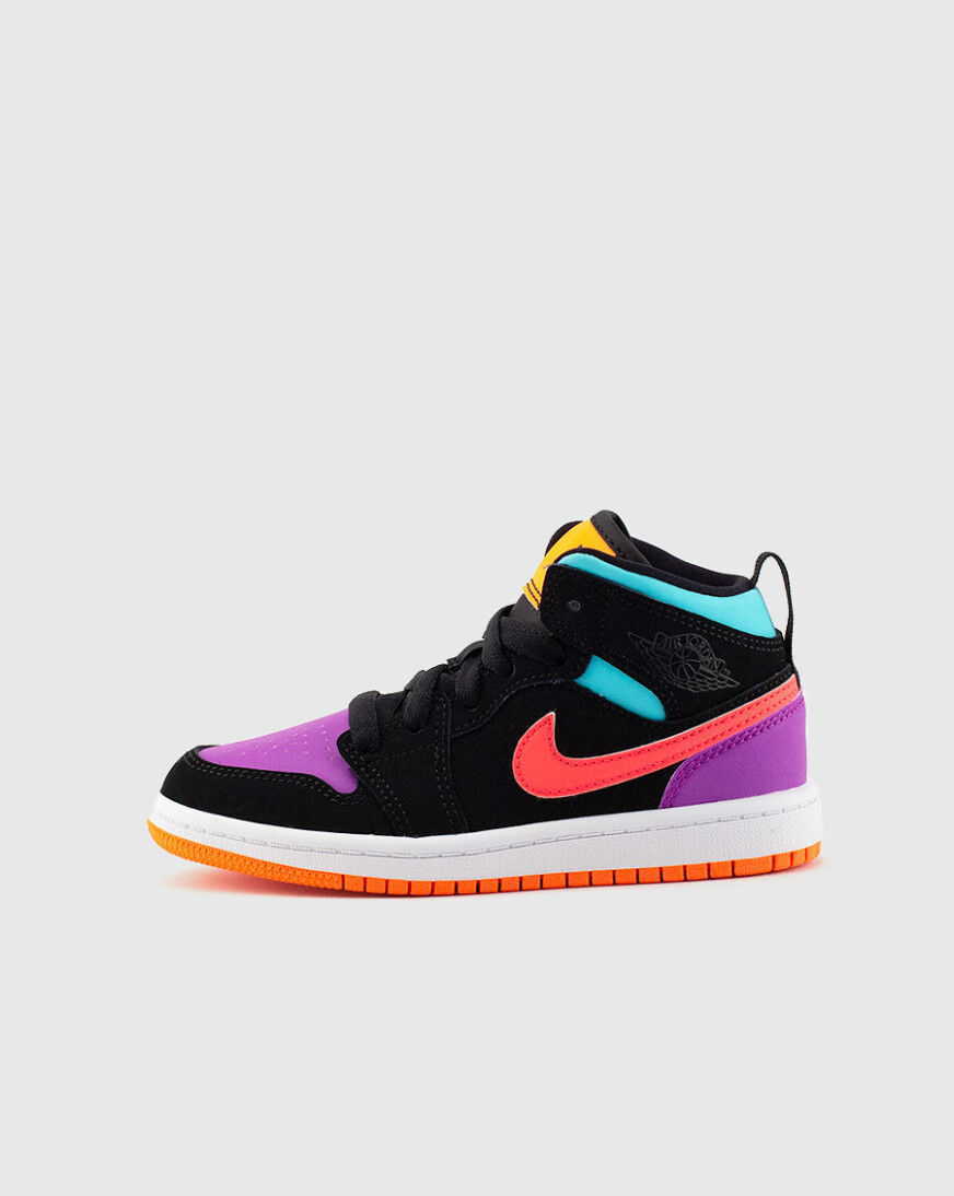 jordan mid 1 orange grade school