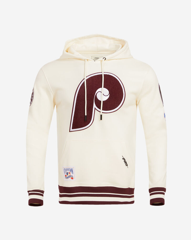 PRO STANDARD Philadelphia Phillies Retro Classic Fleece Pull Over Hoodie  LPH535465-EGW cream 1