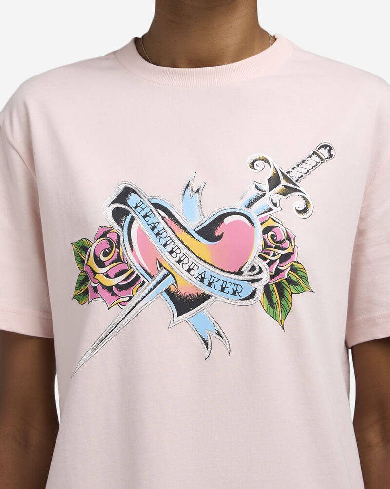 Graphic Tees Pierced Heart Tee  MSTUS049 Pink 3