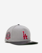 New Era 9Fifty Los Angeles Dodgers A-Frame Graphite Red Snapback Hat 70886286 Grey 1
