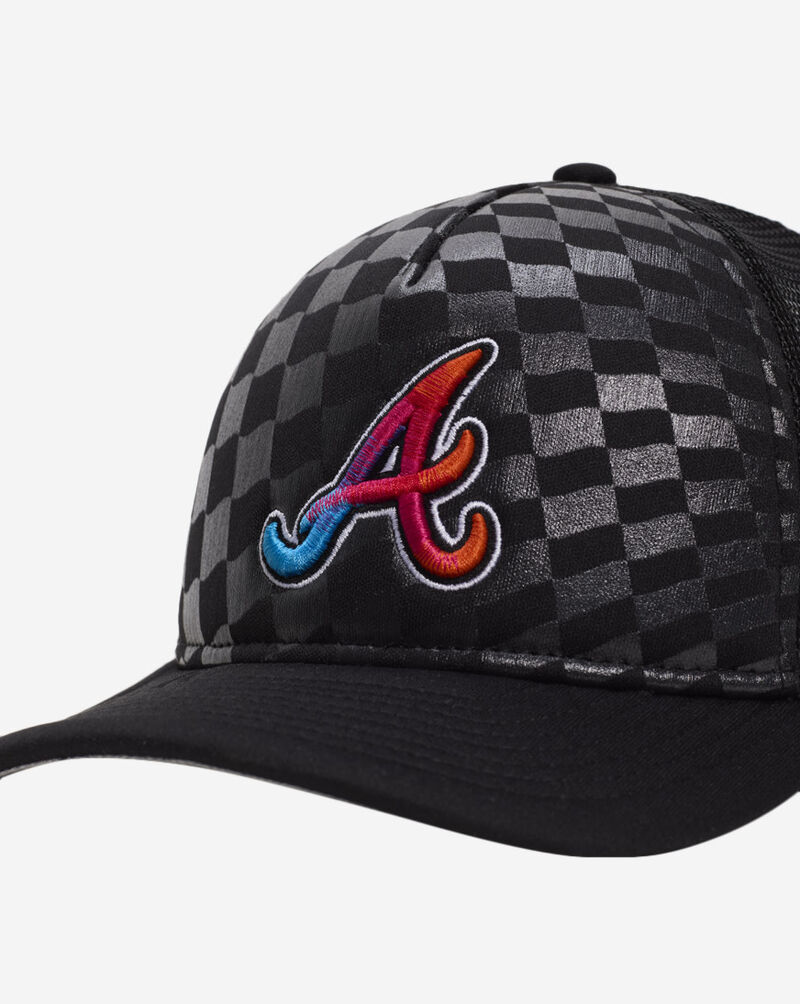 New Era 9Forty A-Frame Atlanta Braves Raceway Snapback Hat 60641193 Black 2