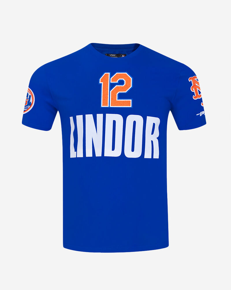 PRO STANDARD New York Mets Francisco Lindor #12 Single Jersey Top LNM1315645-RYB Blue 1