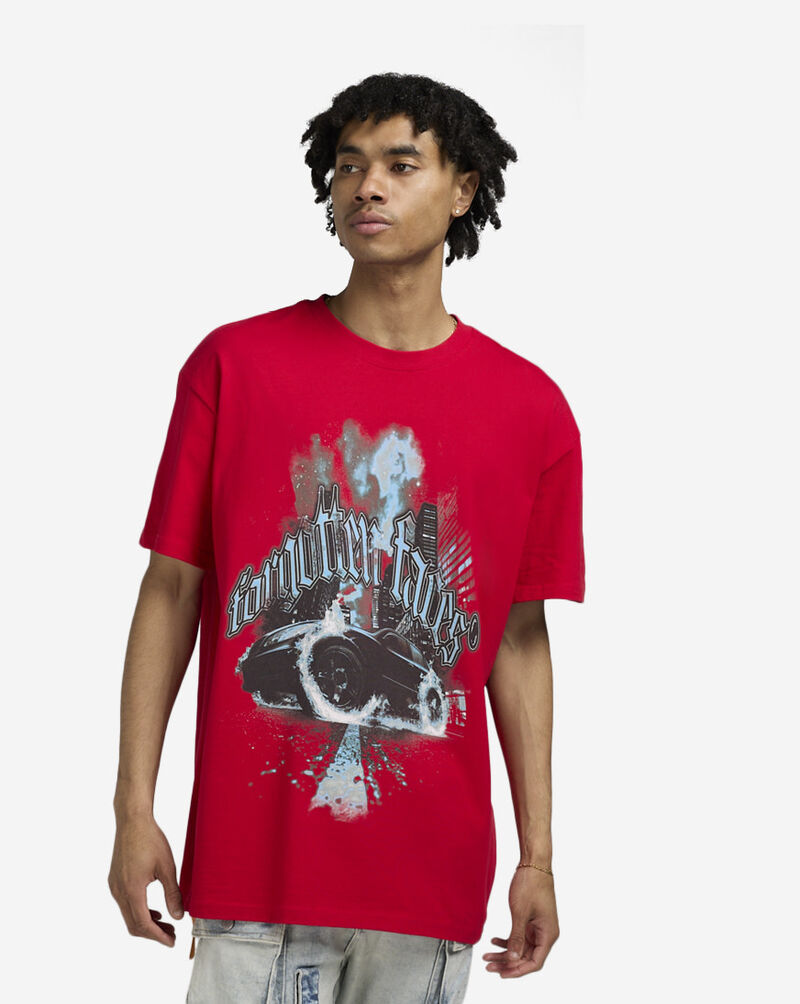 Forgotten Faces Burnout Tee FOFUS118-00491 Red 1