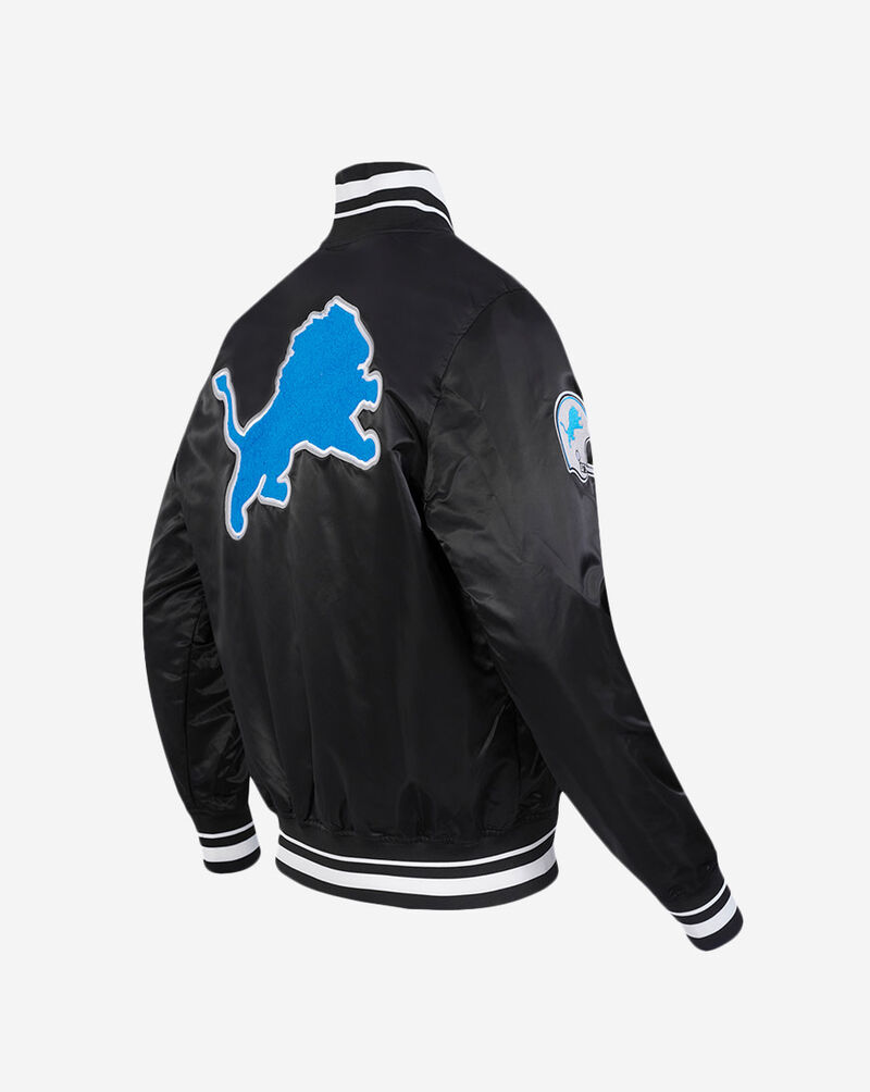 PRO STANDARD Detroit Lions Retro Classic Rib Satin Jacket FDL643453-BLK Black 3