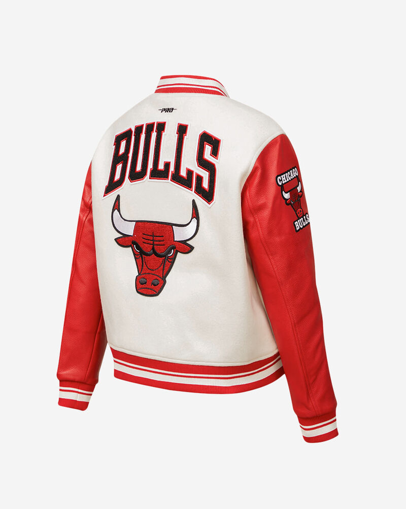 PRO STANDARD Chicago Bulls Retro Classic Rib Wool Varsity Jacket BCBH56213-ERD cream 3