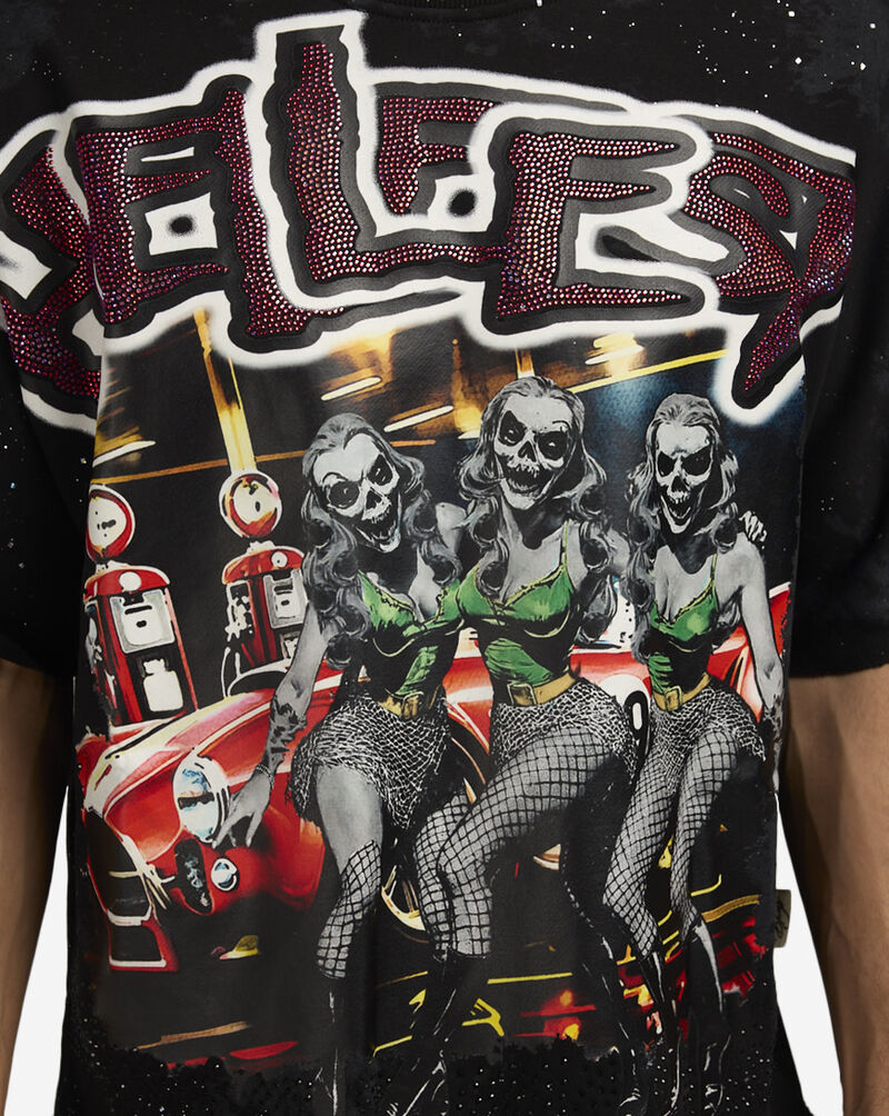 BKYS Apparel Hellfest Terry Cropped Tee T1321-BLK Black 3