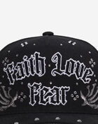 Field Grade Faith Love Fear Full Wool Acrylic Trucker Hat 1006397 Black 2