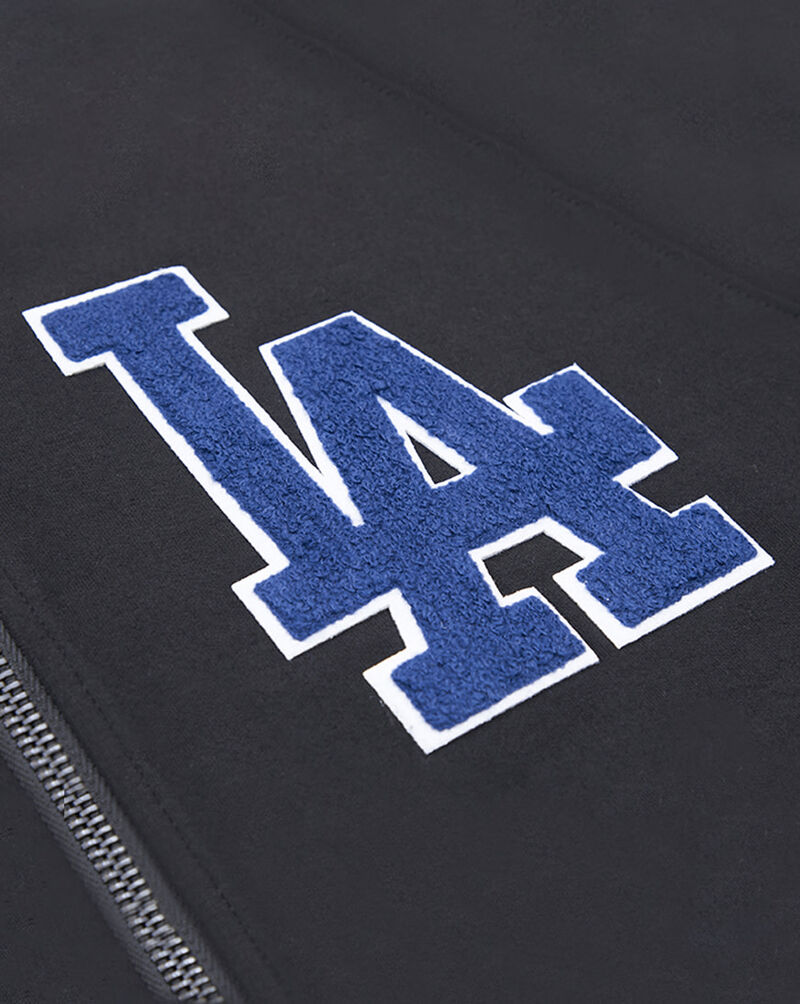 PRO STANDARD Los Angeles Dodgers Classic Chenille Double Knit Full-Zip Hoodie LLD531899-BLK Black 4