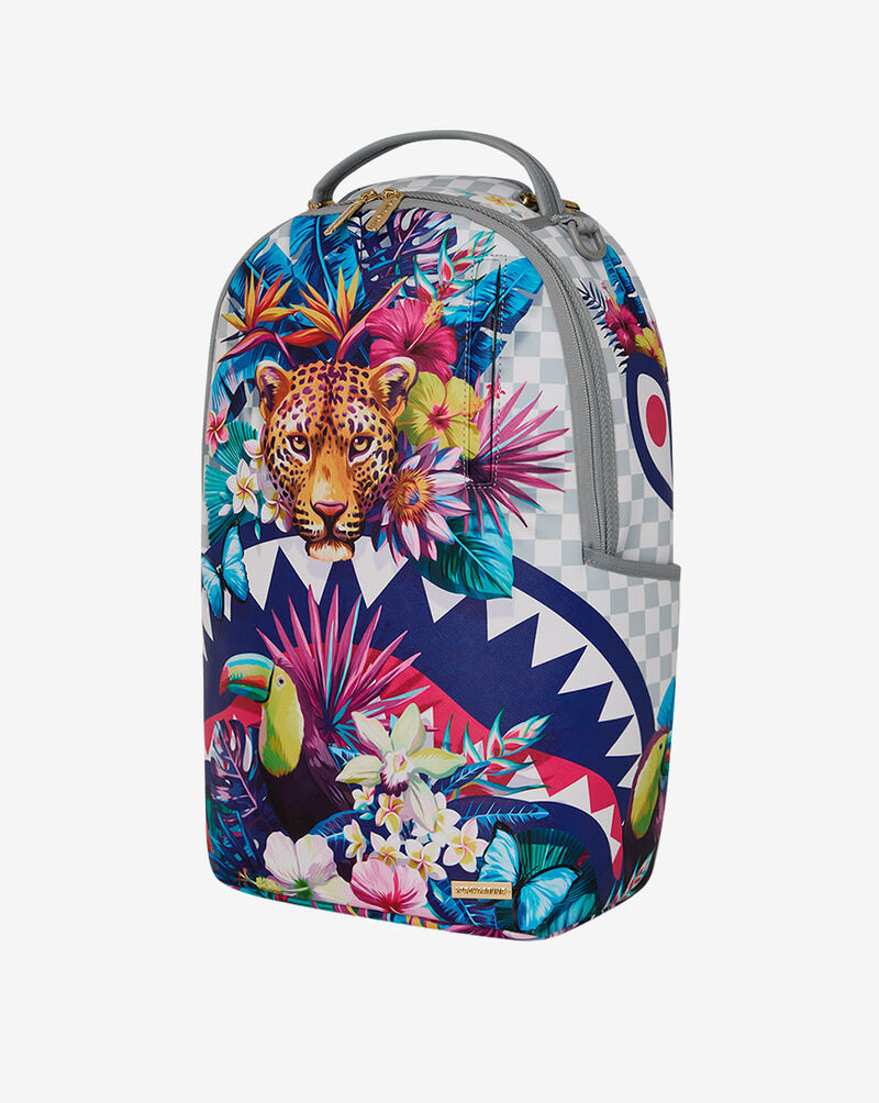 Sprayground Flowering Jungle Shark Backpack B8625 Multi 4