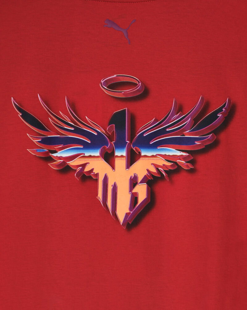 Puma Grade School Melo X Super Nova CTN Jersey Tee PSP26M9T-21369 Red 4