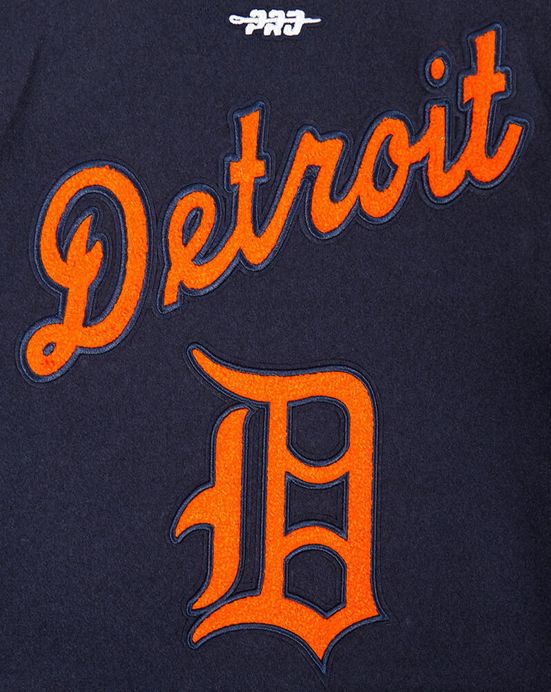 PRO STANDARD Big Boys' Detroit Tigers Retro Classic Rib Wool Varsity Jacket LDTB7315068-MOM Blue 2