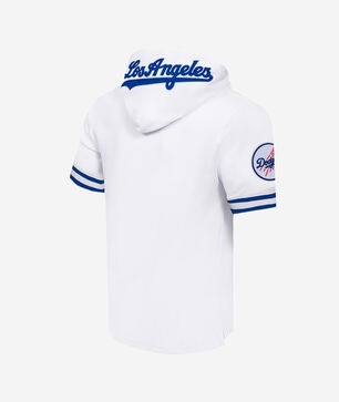 Los Angeles Dodgers Classic Chenille Double Knit Short Sleeve Pull Over Hoodie