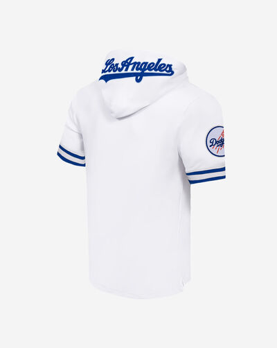 Los Angeles Dodgers Classic Chenille Double Knit Short Sleeve Pull Over Hoodie