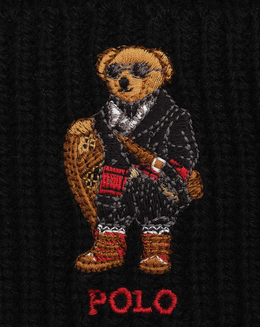 Shop Polo Ralph Lauren Holiday Bear Beanie PC1454-001 black