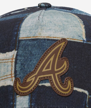 9Fifty Atlanta Braves A-Frame Denim Patchwork Snapback Hat