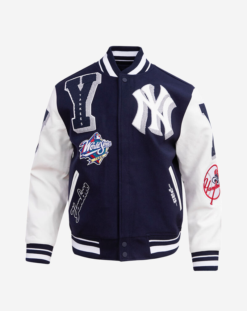 PRO STANDARD New York Yankees Mashup Rib Wool Varsity Jacket LNY6314721-MNW Blue 1