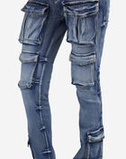 American Bazi 6Pkt Stacked Cargo Denim Jeans  RJH-10517BLUE Blue 3