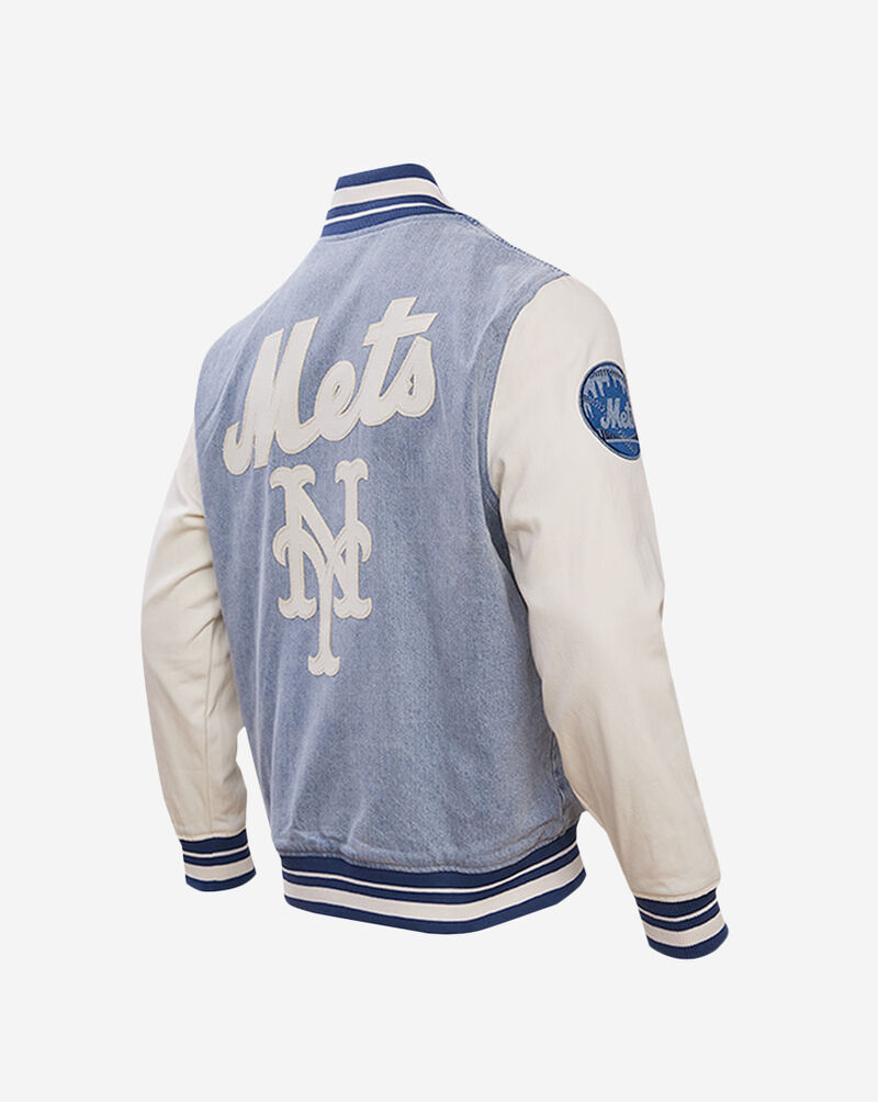 PRO STANDARD New York Mets Varsity Blues Denim Varsity Jacket LNM639123-DLN Blue 3