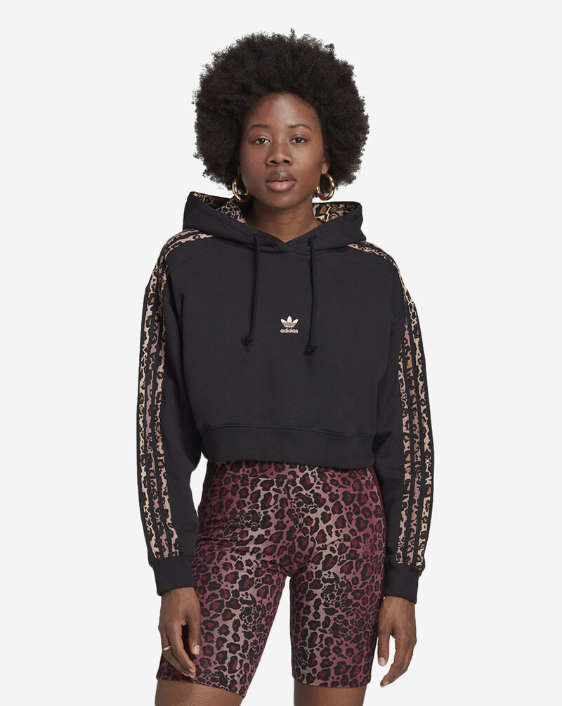 Shop adidas Leopard Luxe Hoodie HK5184 black | SNIPES USA