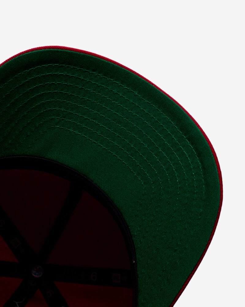 New Era 9Fifty Atlanta Braves Metallic  A-Frame Snapback Hat 70931932 Red 4