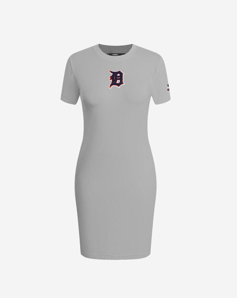 PRO STANDARD Detroit Tigers Short Sleeve Classic Body Con Dress LDTB37220-HGR Grey 1