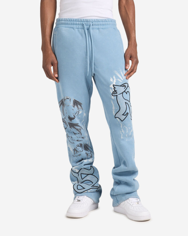 Smoke Rise Trouble In Peace Fleece Pant FP26F541SNZ-BLU Blue 1