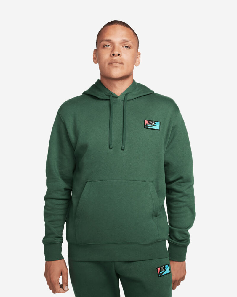 Nike NSW Club Plus Pullover Graphic Patch Hoodie FB8439-323 Green 1