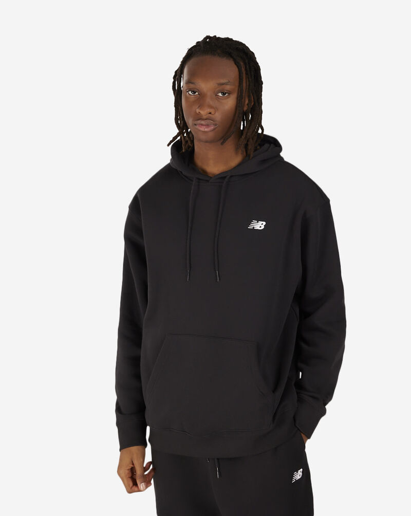 Shop New Balance Brushed Back Small Logo Hoodie MT41511-BK black ...