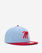 New Era 59Fifty Ole Miss Logo Fitted Hat 70659455 Blue 1