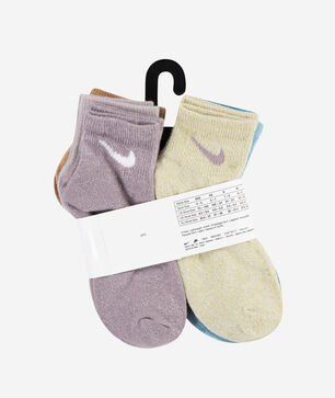 Little Kids' 6PK Lurex Quarter Socks (5-7)