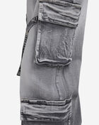 American Bazi 4Pkt Cargo Denim Criss Cross Straps Jeans  RJH-21174 Grey 3