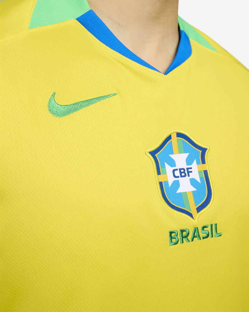 Nike Brazil Stadium Home Soccer Replica Jersey FZ9011-718 Yellow 3