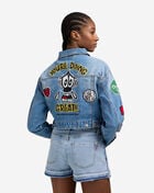 Denim Varsity Crop Jacket
