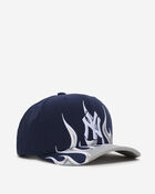 Mitchell  Ness New York Yankees Pro Crown Flames Snapback Hat HP14500-NYYNAVY Blue 1