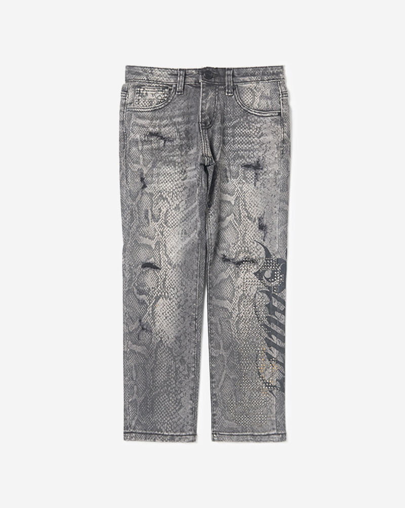 Smoke Rise Kids' Sanity Stud Python Slim Fit Denim BJP26F557SN Grey 1