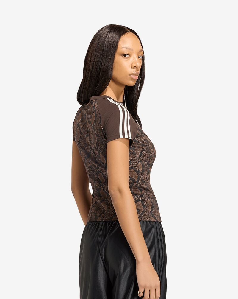 adidas Snake Print Cali T-Shirt KX1889 Brown 2