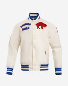 PRO STANDARD Buffalo Bills Retro Classic Rib Satin Jacket FBB643404-ERB cream 1