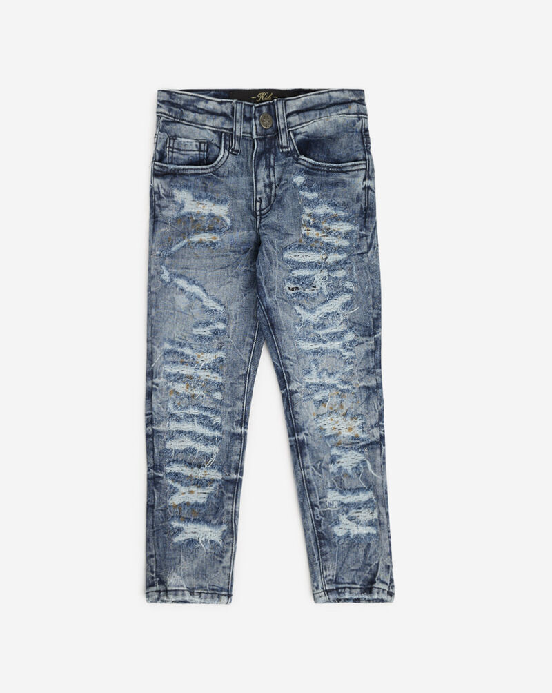 Jordan Craig Kids' Distressed Slim Fit Jeans (2-7) JS2184K-STBLU Blue 1