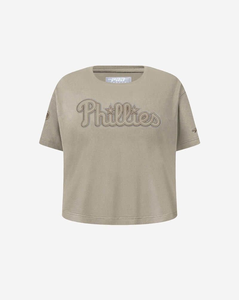 PRO STANDARD Big Girls' Philadelphia Phillies Retro Neutral Boxy Tee LPHBA314979-TAU Beige 1