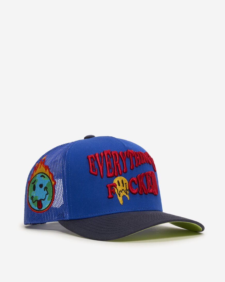 Shop Field Grade Everything Is F'D Twill Mesh Back Trucker Hat