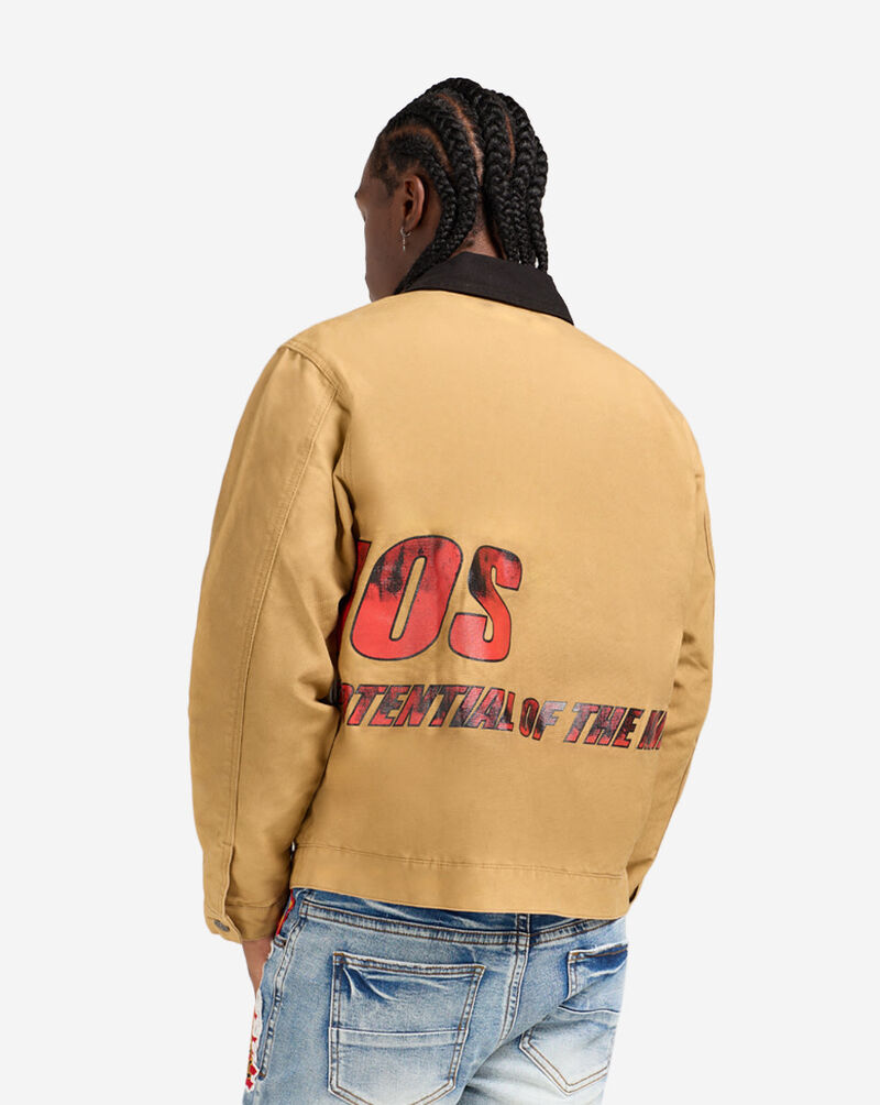Decibel Sanity Patch Work Twill Jacket  DECWJKT036-KHA Beige 2