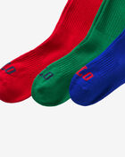 Stripe Knit-In Logo Crew 3Pk (L)