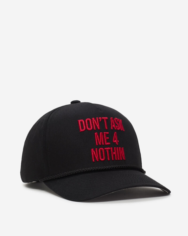 Field Grade Don't Ask Me Twill Trucker Hat 1005034 Black 1