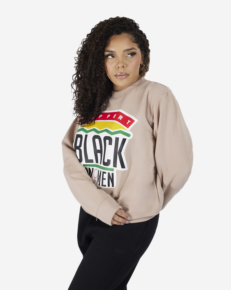 Support Black Colleges Support Black Colleges Crew SBC-FBSWMLOGOCREW-SAND Beige 2