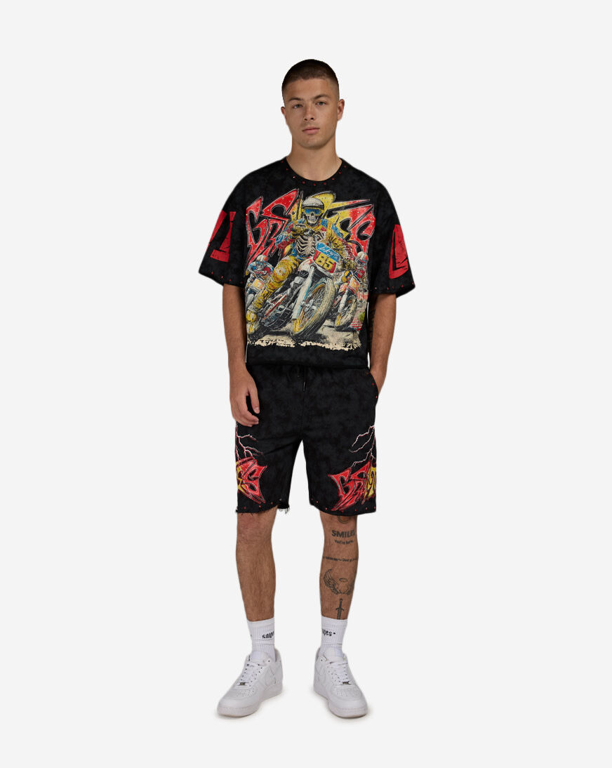 Shop BKYS Apparel Greatness Terry Shorts SP1538-BLK black | SNIPES USA