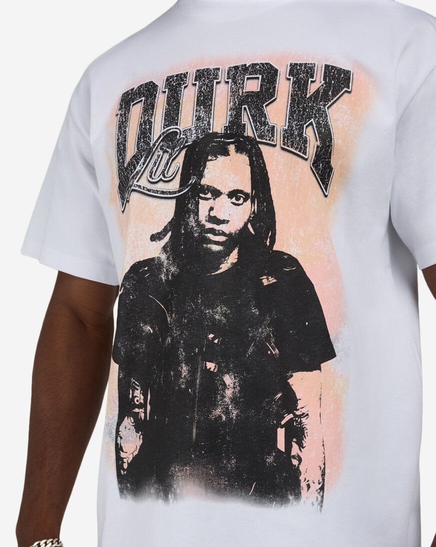 Shop Graphic Tees Lil Durk Stand Tall Tee LHLDM037SS white