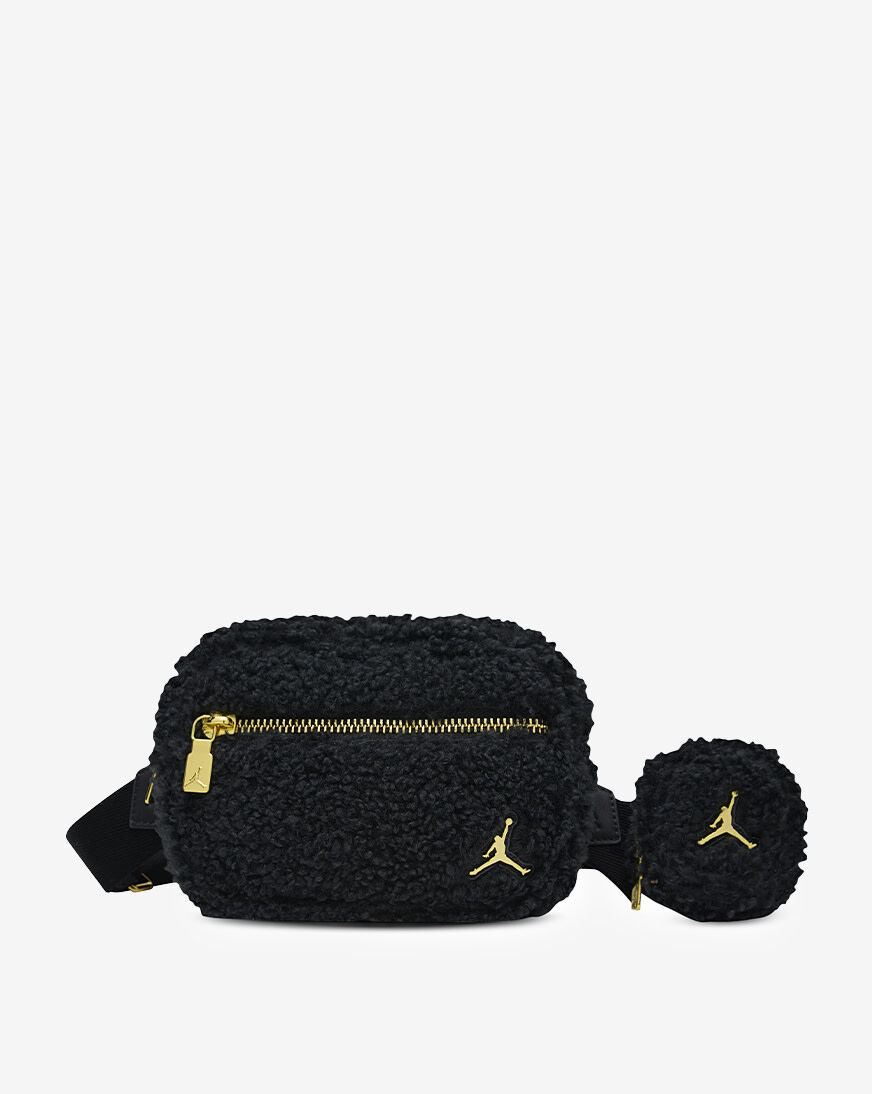 Shop Jordan JAM Monogram Sherpa Camera Bag WA9166-G0T black